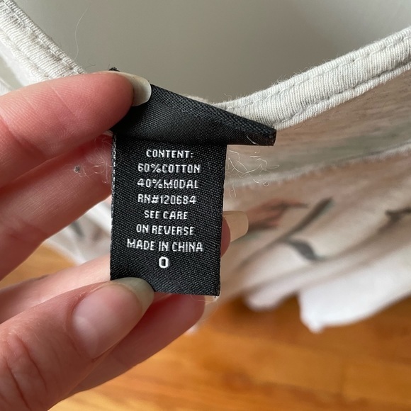 Torrid Rose Print Watercolor Draped Graphic Tank Top 0X - Picture 4 of 6